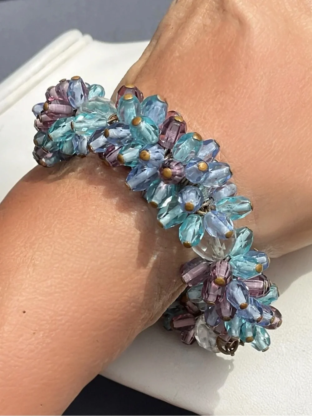 🌺Artisan Vintage Glass Ombre Bracelet-OOAK